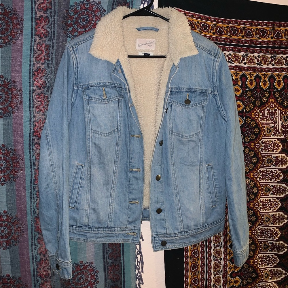 Sherpa-lined Denim Jean Jacket